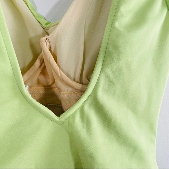 Miraclesuit Lime Green Black Colorblock One Piece Underwire Low Back Swim 8 - Picture 5 of 9